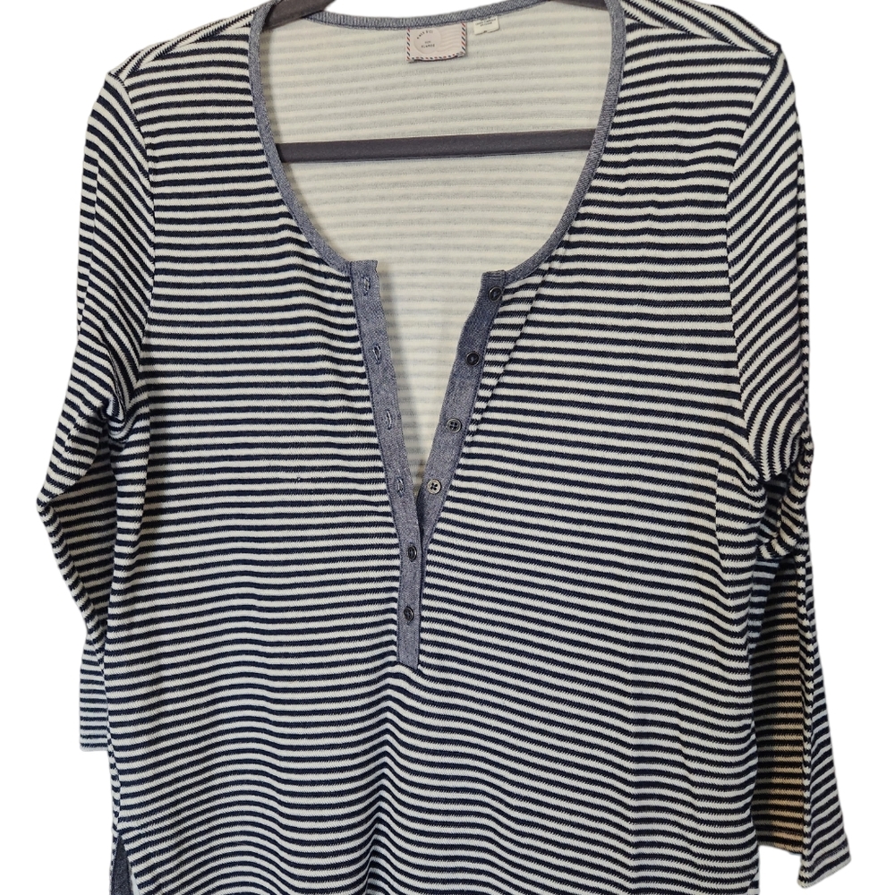 9-H15 Stcl Dresses | New Anthropologie Split Henley Tunic - Picture 2 of 5